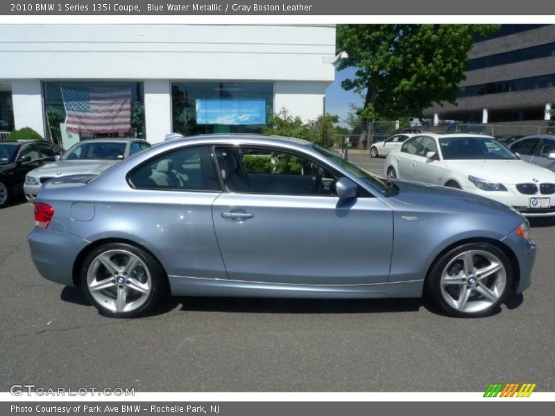 Blue Water Metallic / Gray Boston Leather 2010 BMW 1 Series 135i Coupe