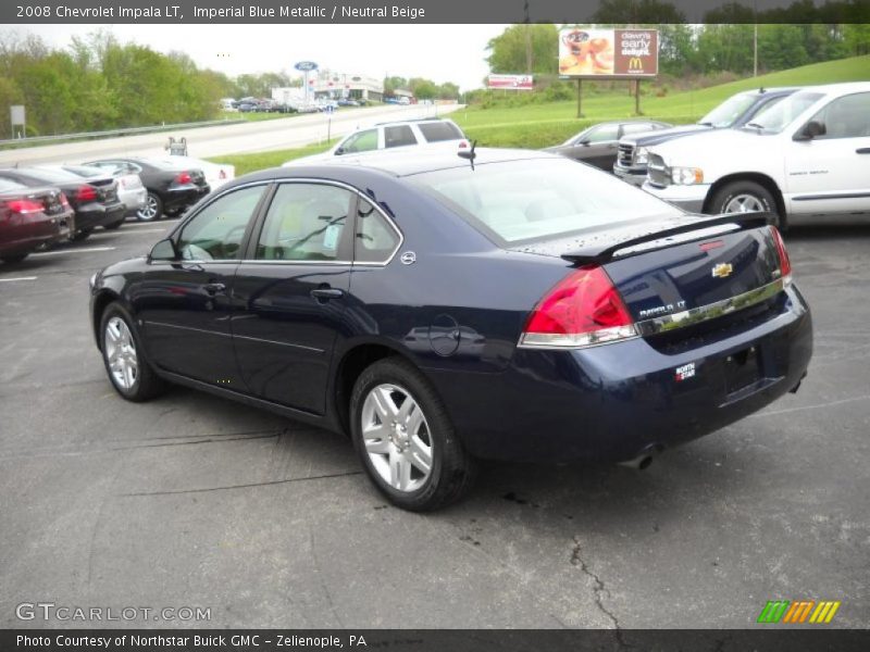 Imperial Blue Metallic / Neutral Beige 2008 Chevrolet Impala LT