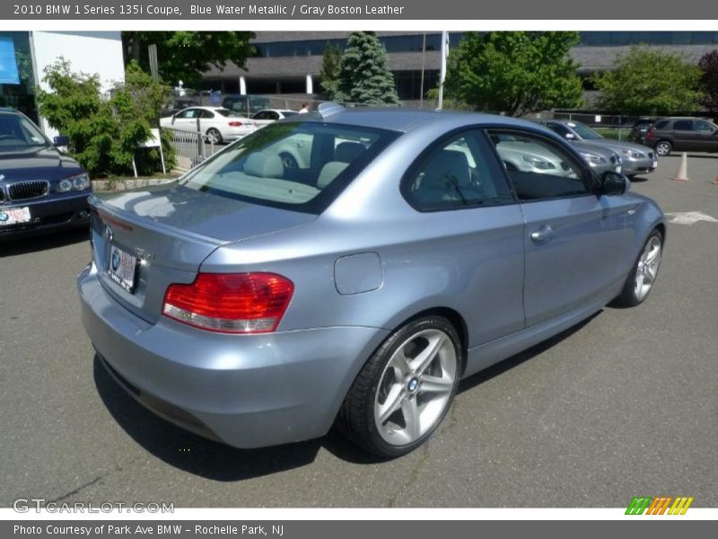 Blue Water Metallic / Gray Boston Leather 2010 BMW 1 Series 135i Coupe