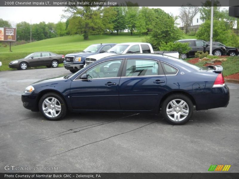 Imperial Blue Metallic / Neutral Beige 2008 Chevrolet Impala LT