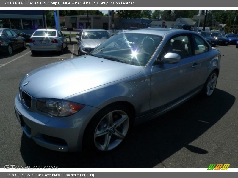 Blue Water Metallic / Gray Boston Leather 2010 BMW 1 Series 135i Coupe