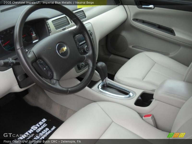 Imperial Blue Metallic / Neutral Beige 2008 Chevrolet Impala LT