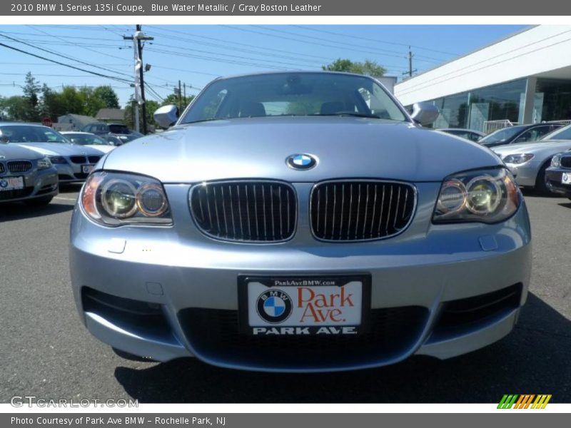 Blue Water Metallic / Gray Boston Leather 2010 BMW 1 Series 135i Coupe