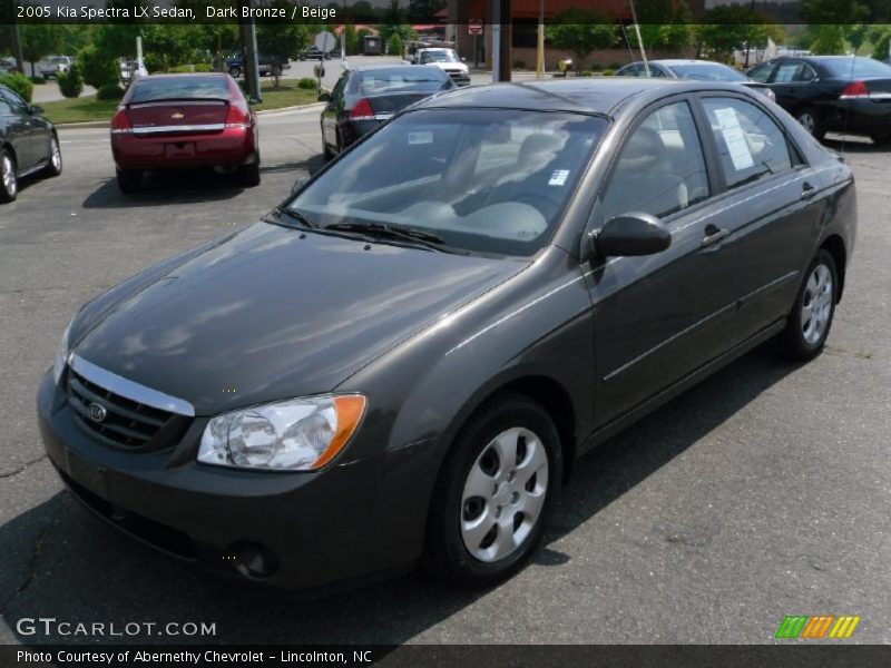 Dark Bronze / Beige 2005 Kia Spectra LX Sedan