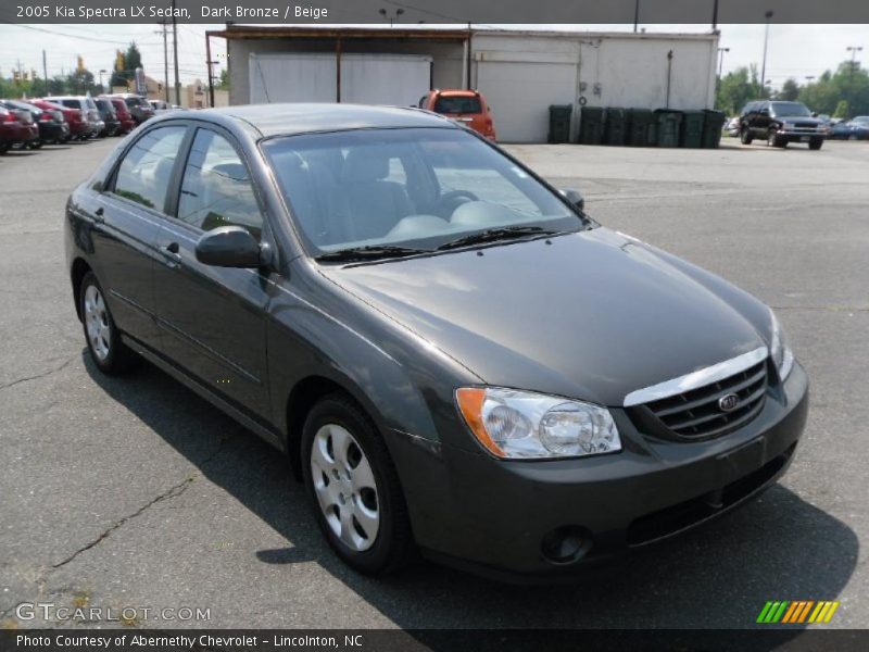Dark Bronze / Beige 2005 Kia Spectra LX Sedan