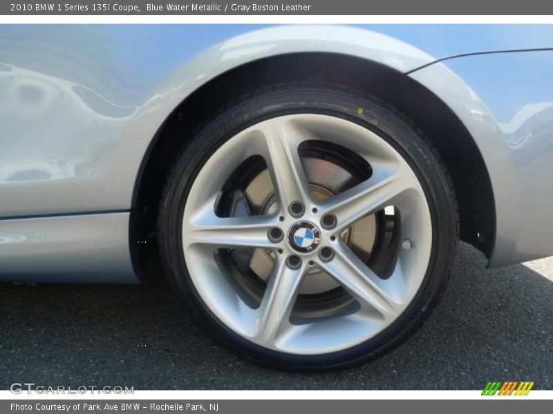 Blue Water Metallic / Gray Boston Leather 2010 BMW 1 Series 135i Coupe