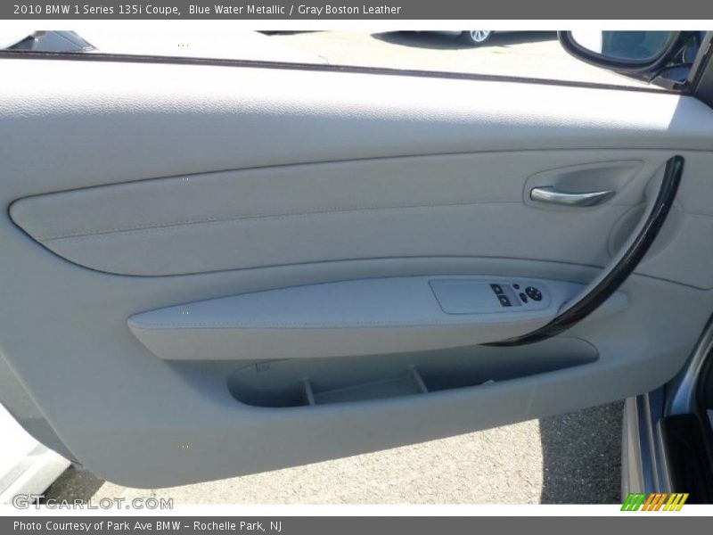 Blue Water Metallic / Gray Boston Leather 2010 BMW 1 Series 135i Coupe