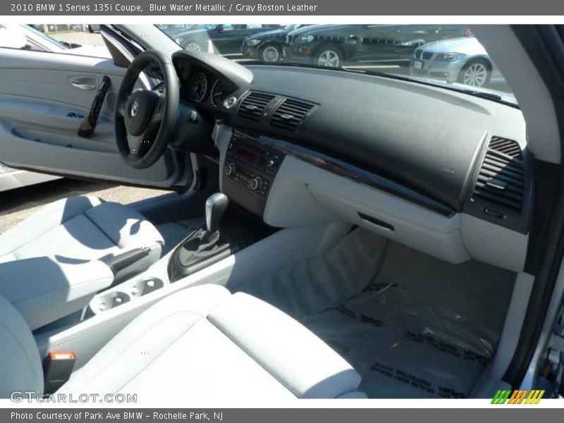 Blue Water Metallic / Gray Boston Leather 2010 BMW 1 Series 135i Coupe