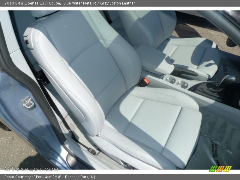 Blue Water Metallic / Gray Boston Leather 2010 BMW 1 Series 135i Coupe