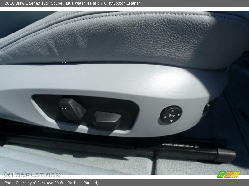 Blue Water Metallic / Gray Boston Leather 2010 BMW 1 Series 135i Coupe