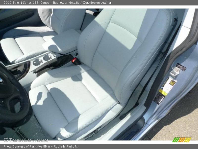 Blue Water Metallic / Gray Boston Leather 2010 BMW 1 Series 135i Coupe