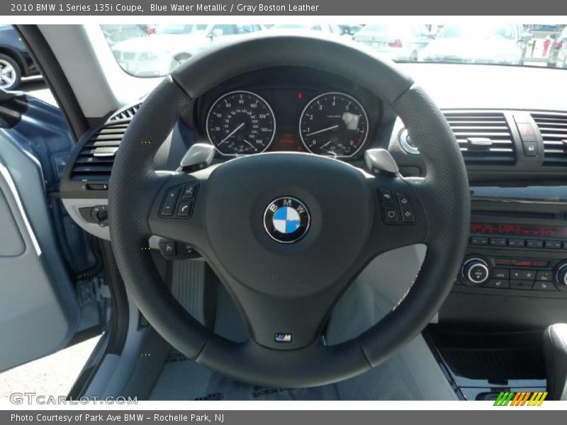 Blue Water Metallic / Gray Boston Leather 2010 BMW 1 Series 135i Coupe