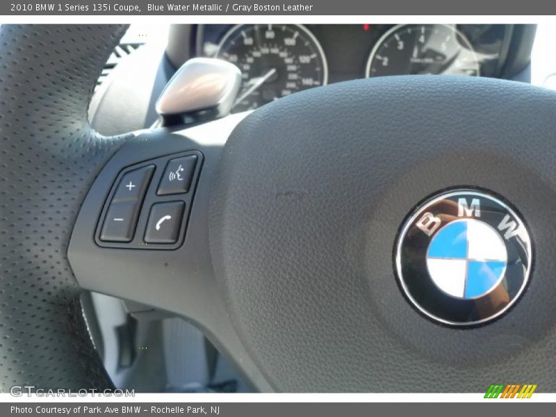 Blue Water Metallic / Gray Boston Leather 2010 BMW 1 Series 135i Coupe