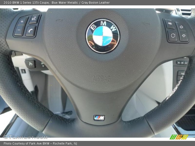 Blue Water Metallic / Gray Boston Leather 2010 BMW 1 Series 135i Coupe