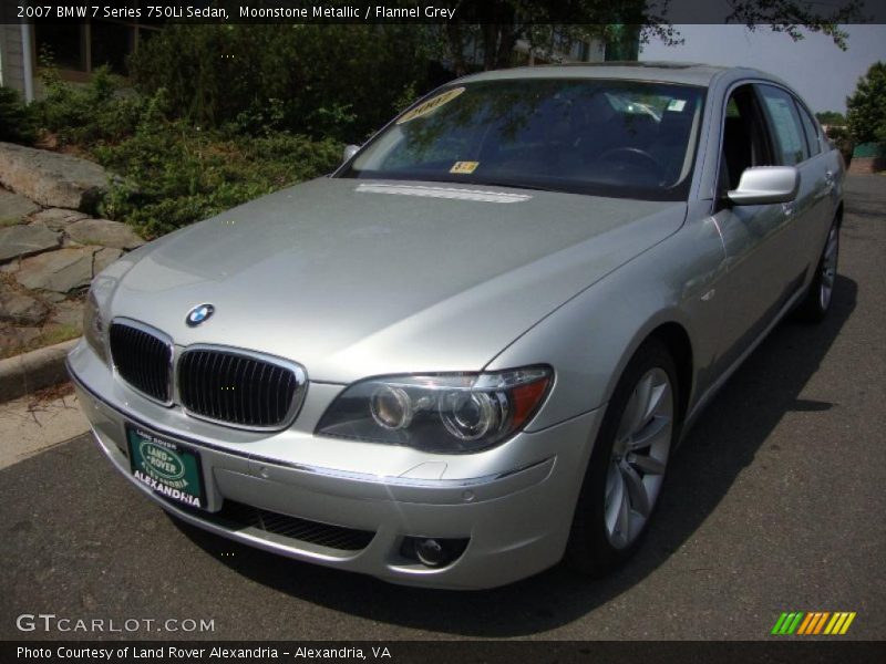 Moonstone Metallic / Flannel Grey 2007 BMW 7 Series 750Li Sedan