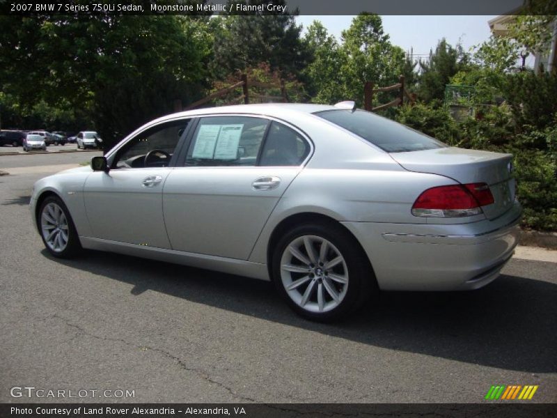 Moonstone Metallic / Flannel Grey 2007 BMW 7 Series 750Li Sedan