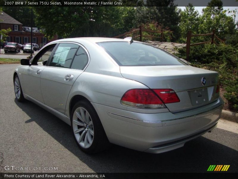 Moonstone Metallic / Flannel Grey 2007 BMW 7 Series 750Li Sedan