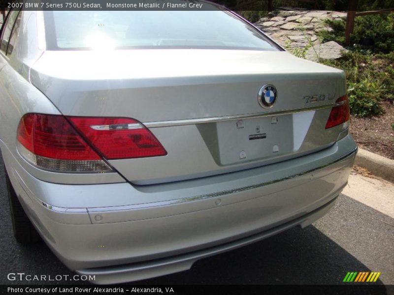 Moonstone Metallic / Flannel Grey 2007 BMW 7 Series 750Li Sedan