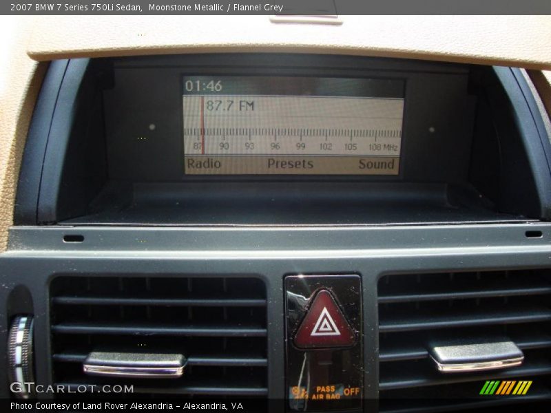 Moonstone Metallic / Flannel Grey 2007 BMW 7 Series 750Li Sedan