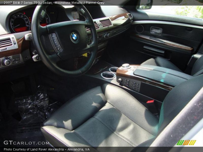 Moonstone Metallic / Flannel Grey 2007 BMW 7 Series 750Li Sedan