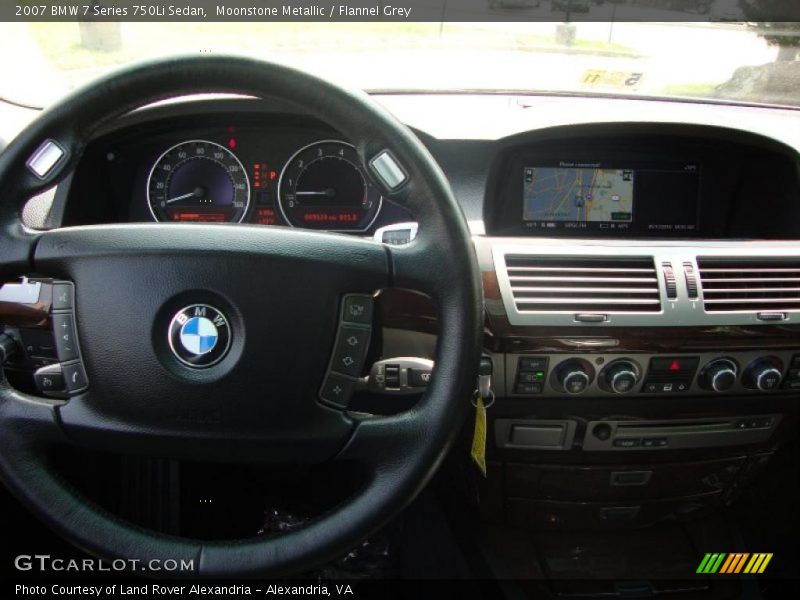 Moonstone Metallic / Flannel Grey 2007 BMW 7 Series 750Li Sedan