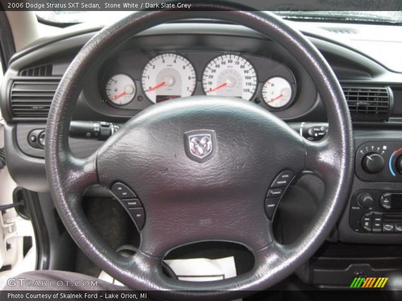 Stone White / Dark Slate Grey 2006 Dodge Stratus SXT Sedan