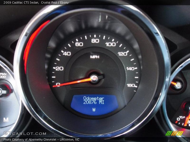 Crystal Red / Ebony 2009 Cadillac CTS Sedan