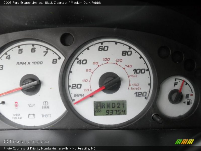 Black Clearcoat / Medium Dark Pebble 2003 Ford Escape Limited