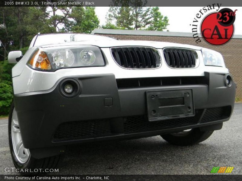 Titanium Silver Metallic / Black 2005 BMW X3 3.0i
