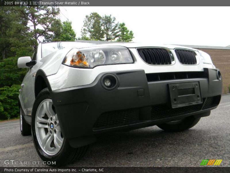 Titanium Silver Metallic / Black 2005 BMW X3 3.0i