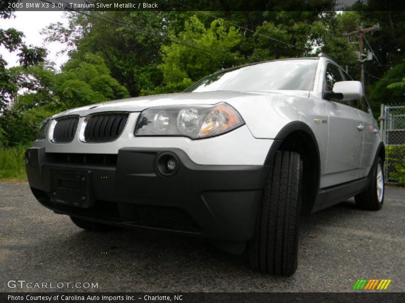 Titanium Silver Metallic / Black 2005 BMW X3 3.0i