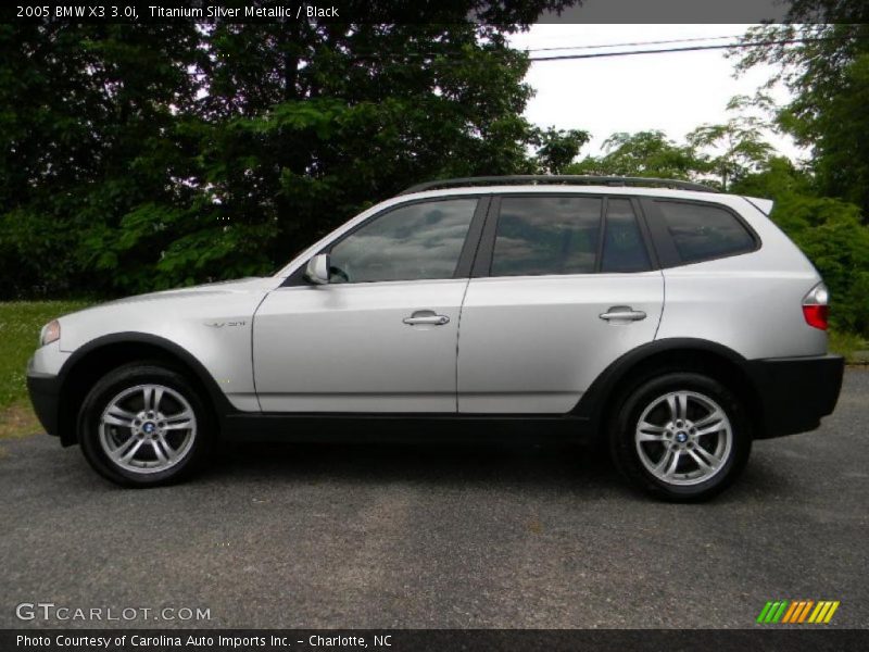 Titanium Silver Metallic / Black 2005 BMW X3 3.0i