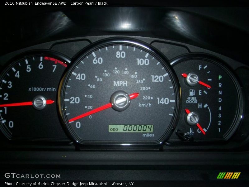 Carbon Pearl / Black 2010 Mitsubishi Endeavor SE AWD