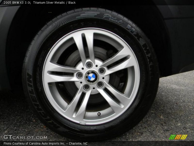 Titanium Silver Metallic / Black 2005 BMW X3 3.0i
