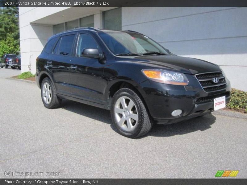 Ebony Black / Black 2007 Hyundai Santa Fe Limited 4WD