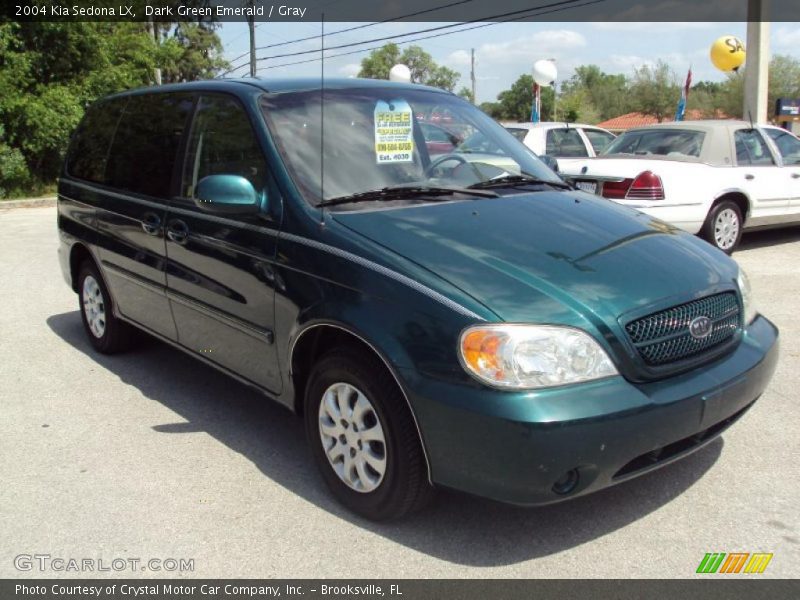 Dark Green Emerald / Gray 2004 Kia Sedona LX