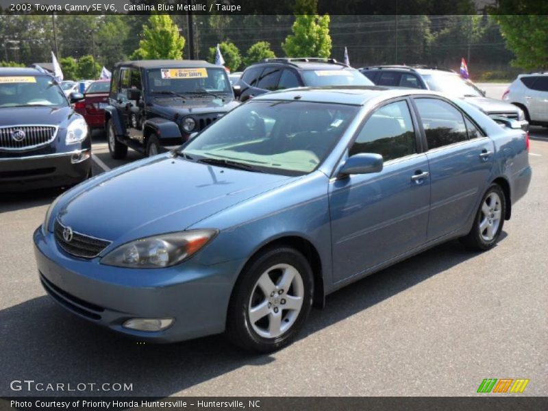 Catalina Blue Metallic / Taupe 2003 Toyota Camry SE V6