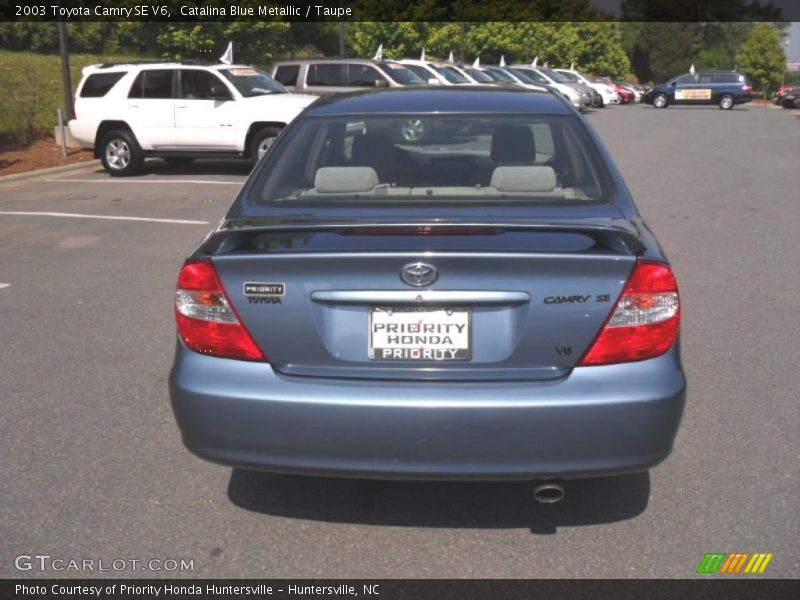 Catalina Blue Metallic / Taupe 2003 Toyota Camry SE V6