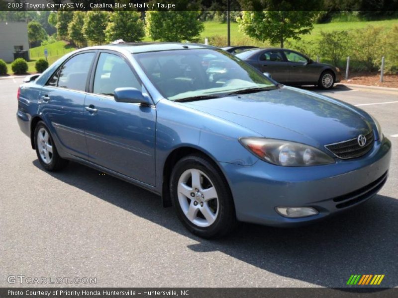 Catalina Blue Metallic / Taupe 2003 Toyota Camry SE V6