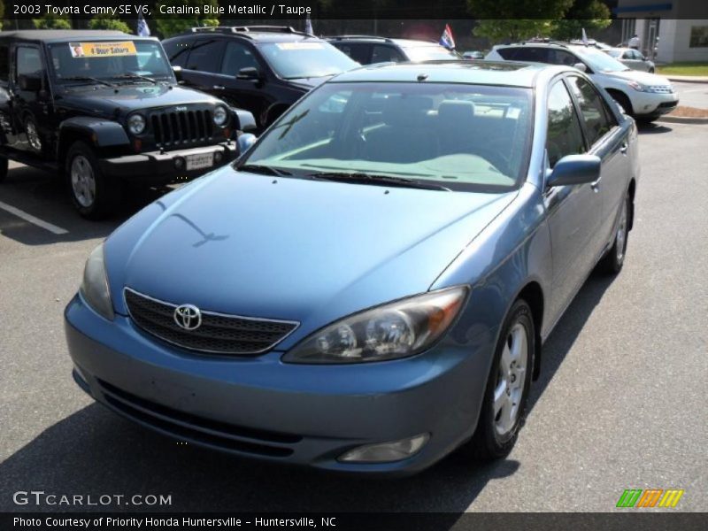 Catalina Blue Metallic / Taupe 2003 Toyota Camry SE V6