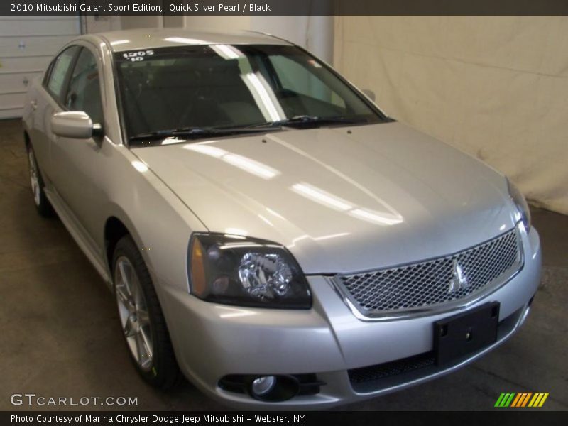 Quick Silver Pearl / Black 2010 Mitsubishi Galant Sport Edition