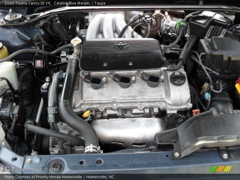 Catalina Blue Metallic / Taupe 2003 Toyota Camry SE V6