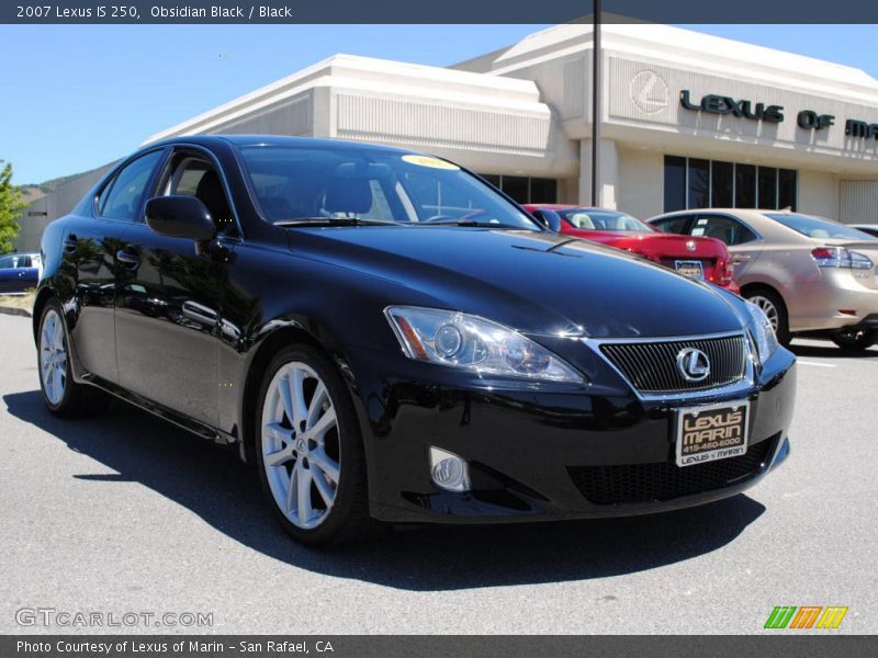 Obsidian Black / Black 2007 Lexus IS 250
