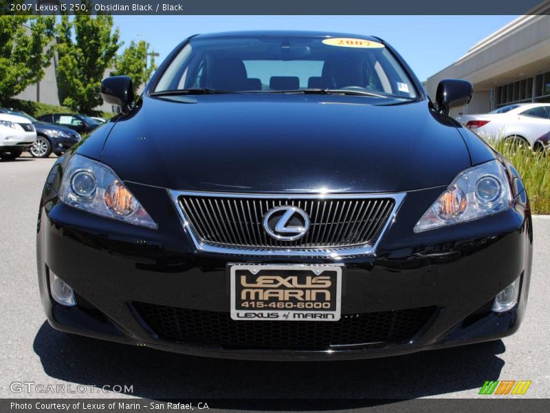 Obsidian Black / Black 2007 Lexus IS 250