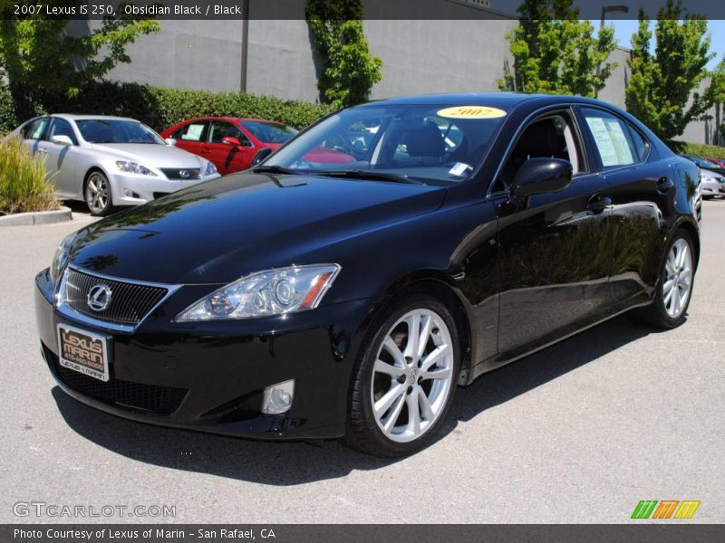 Obsidian Black / Black 2007 Lexus IS 250