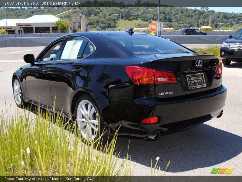 Obsidian Black / Black 2007 Lexus IS 250