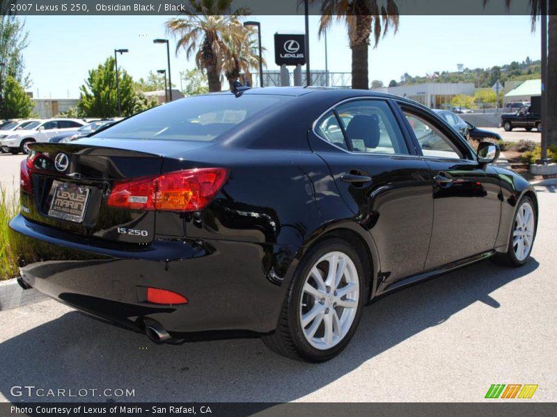 Obsidian Black / Black 2007 Lexus IS 250