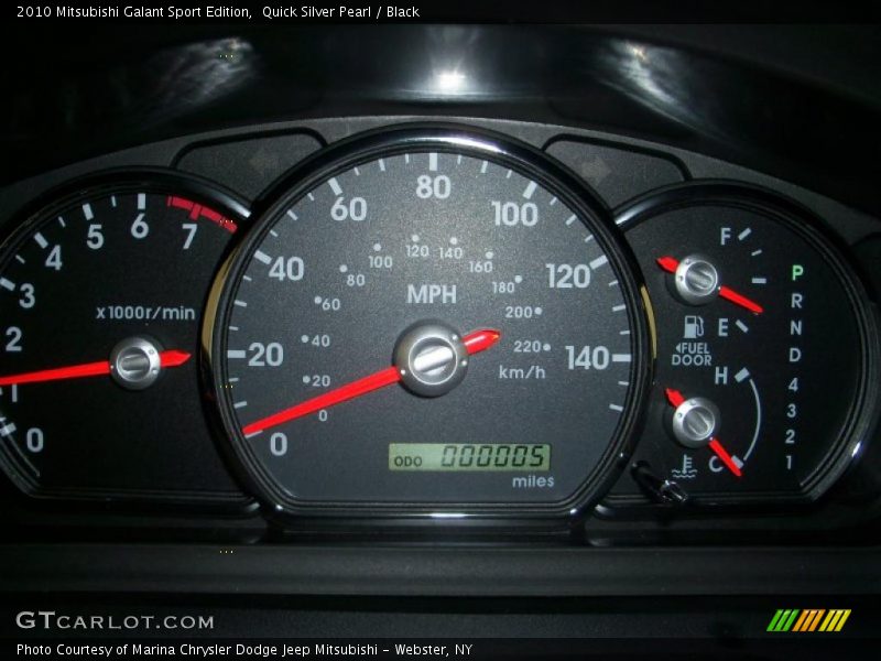 Quick Silver Pearl / Black 2010 Mitsubishi Galant Sport Edition
