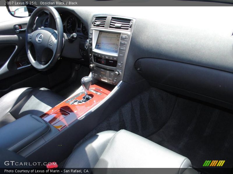 Obsidian Black / Black 2007 Lexus IS 250