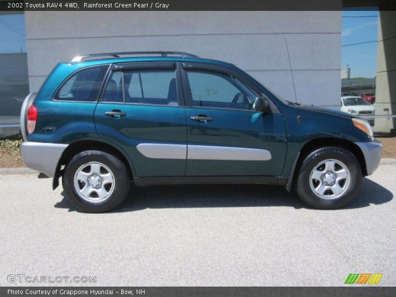 Rainforest Green Pearl / Gray 2002 Toyota RAV4 4WD